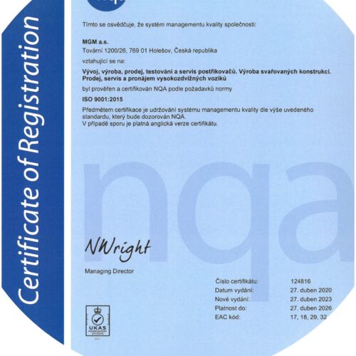 2023 cert QMS MGM cz