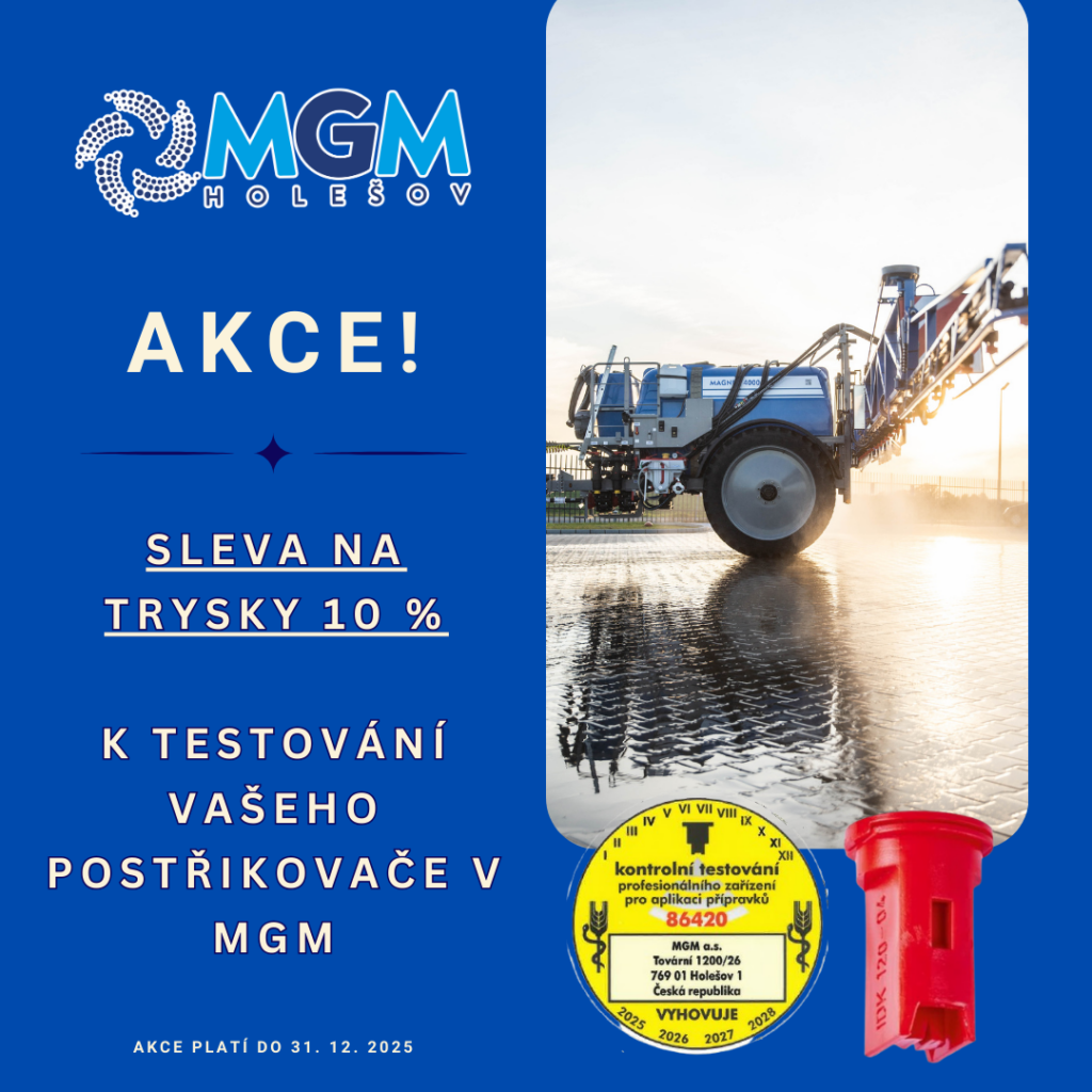 AKCE! K testování vašeho postřikovače dostanete 10% slevu na trysky!